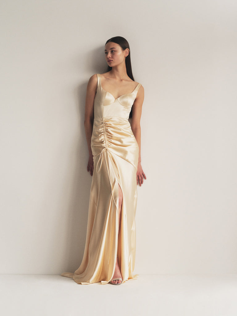 Bustier Gown with Ruching