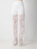 Classic Wide Leg Lace Pant in White Lace