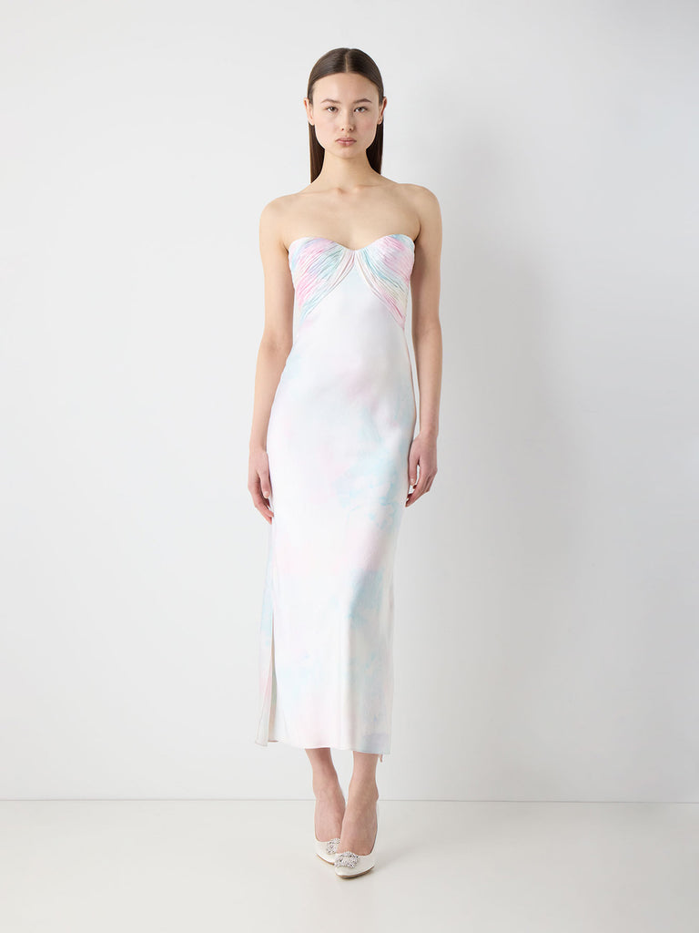 Draped Bustier Dress