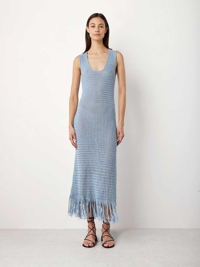 Light Blue Hand Crochet Dress Alejandra Alonso Rojas Light Blue Hand Crochet Dress Alejandra Alonso Rojas