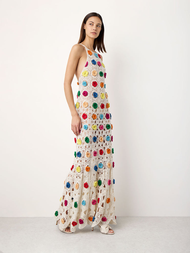 Hand-Crochet Floral Maxi Dress Alejandra Alonso Rojas Hand-Crochet Floral Maxi Dress Alejandra Alonso Rojas