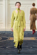 Drape Sleeve Midi Dress in Chartreuse