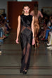 Abstract Sheer Cut-Out Gown in Black