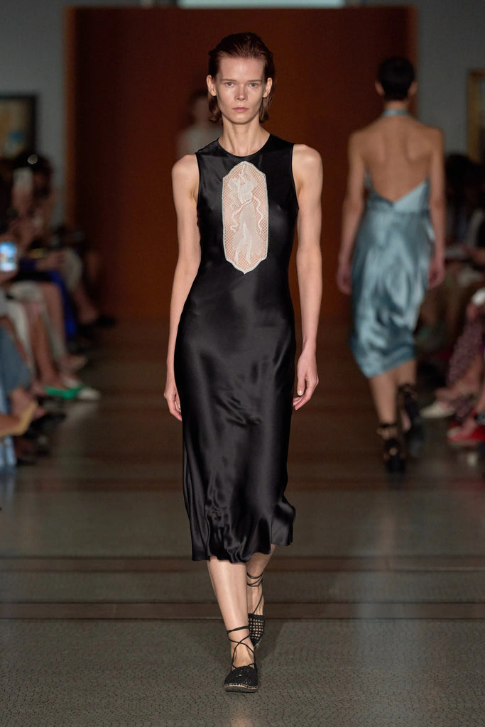 black midi dress with cut out The Monica Black Cut Out Midi Dress Thread + Seed