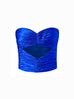 Cut-Out Bustier Top in Klein Blue