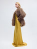 Mongolian Lamb Shearling Coat in Camel