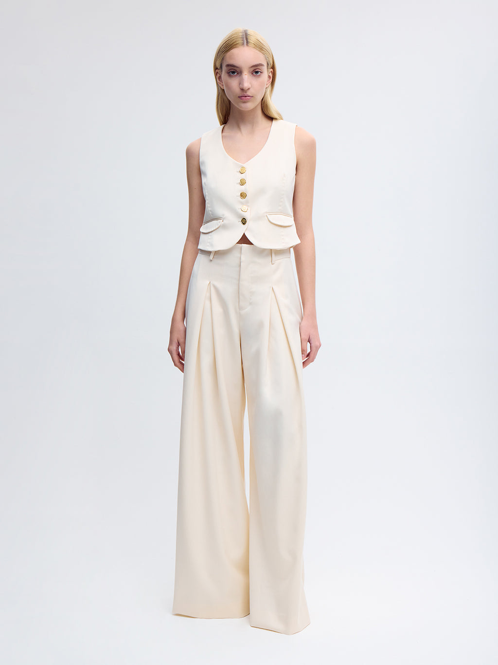 Vest and Pant Set in Ivory