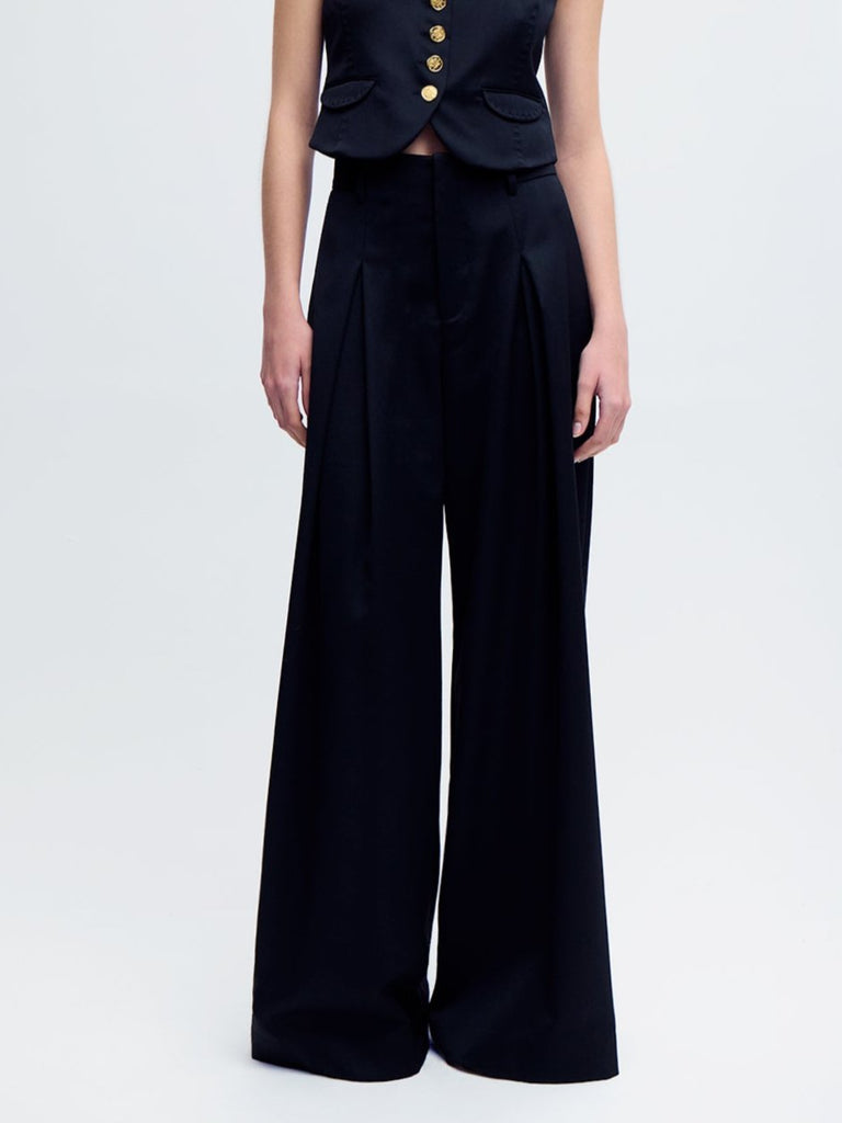 Wool Palazzo Pants in Black – Alejandra Alonso Rojas