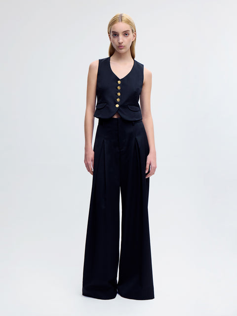 Vest and Pant Set in Black
