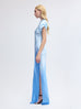 Nausheen Silk Gown in Blue Degrade
