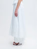 Flared Broderie Midi Skirt in White