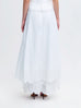 Flared Broderie Midi Skirt in White