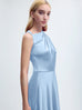 One Shoulder Gown in Light Blue