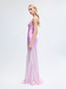 Bias Silk Slip Gown in Fuchsia Degrade