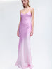 Bias Silk Slip Gown in Fuchsia Degrade