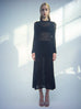 Lace Stitch Knit Dress in Black