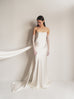 Bustier Gown with Bows in Ecru