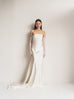 Bustier Gown with Bows in Ecru