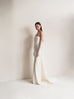 Bustier Gown with Bows in Ecru
