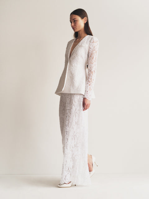 Lace Bias Maxi Skirt