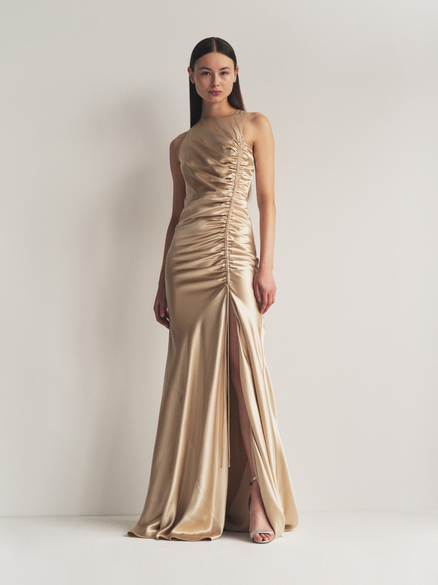 tank dress ruched Cotton Lycra Ruched Tank Dress