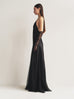 Low Back Gown with Lace Godets