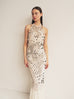 Crochet Dress with Silver Paillettes