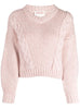 Cashmere Cable Knit V-Neck Sweater
