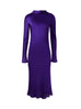 Cowl Back Midi Dress in Indigo