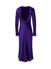 Cowl Back Midi Dress in Indigo