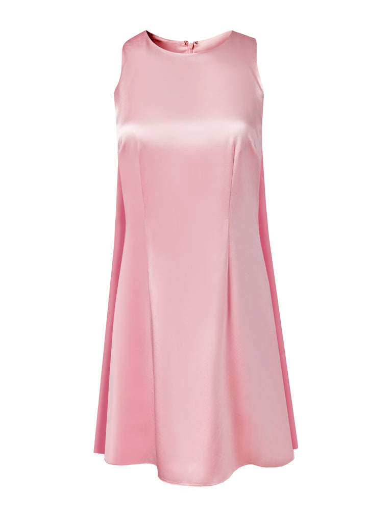 soft pink silk dress Iris Long Sleeve Satin Maxi Dress / Soft Pink | MESHKI