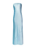 Strapless Silk Maxi Gown in Blue