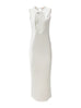 Cut-out Tank Midi Dress in Ivory