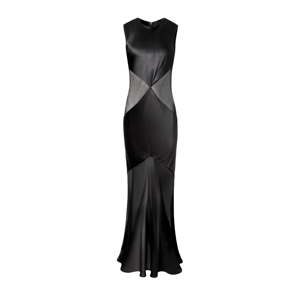 Alejandra Alonso Rojas Sheer Cut-Out Gown in Black 0 Alejandra Alonso Rojas Sheer Cut-Out Gown in Black 0