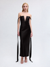 V-Neck Bustier Dress with Ties