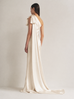 One Shoulder Bow Gown With Train