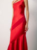 Silk Bias Gown with Coral Beading
