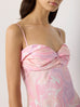 Silk Draped Bustier Dress