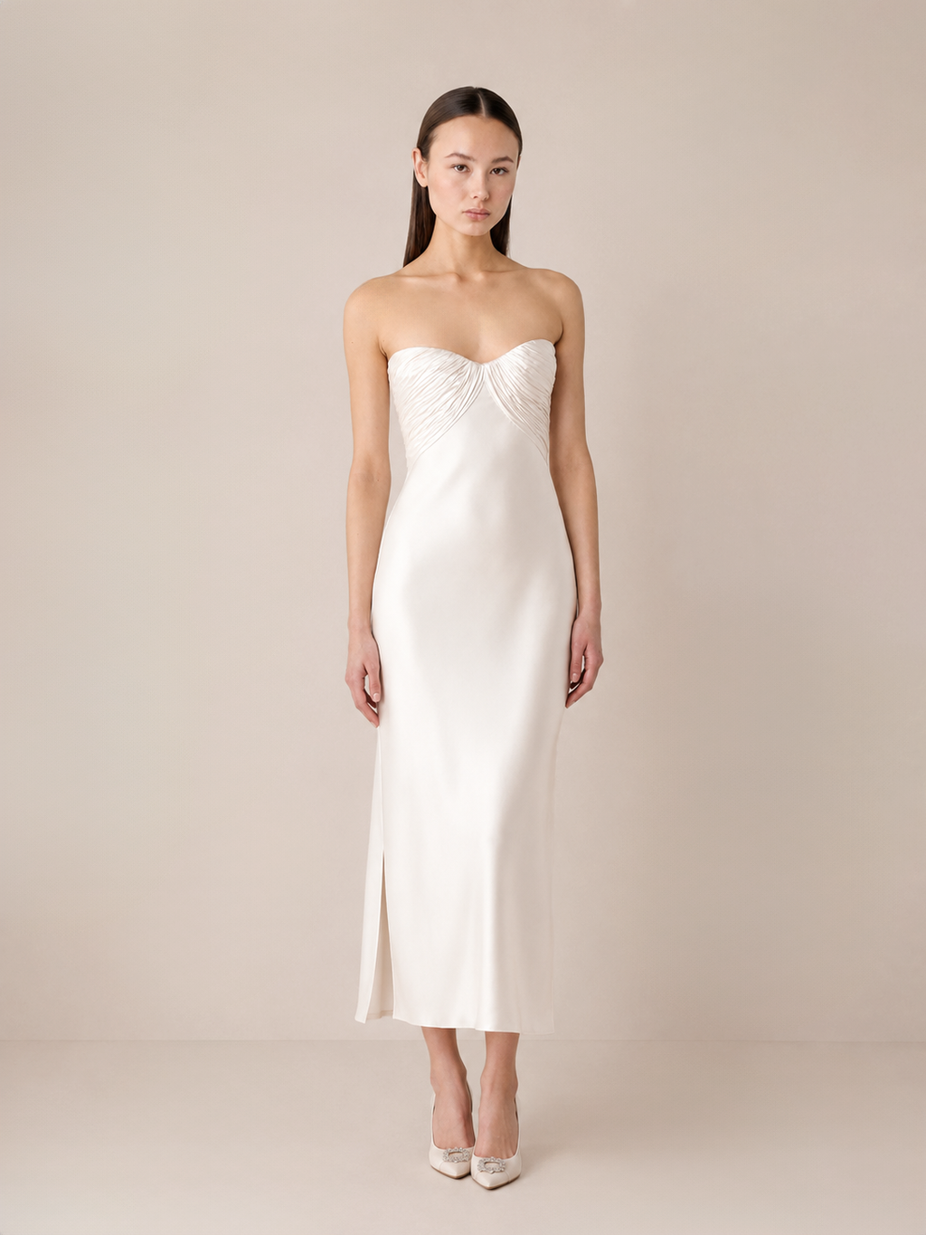 Draped Bustier Dress