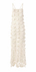 Flower Stitch Crochet Open-Back Dress