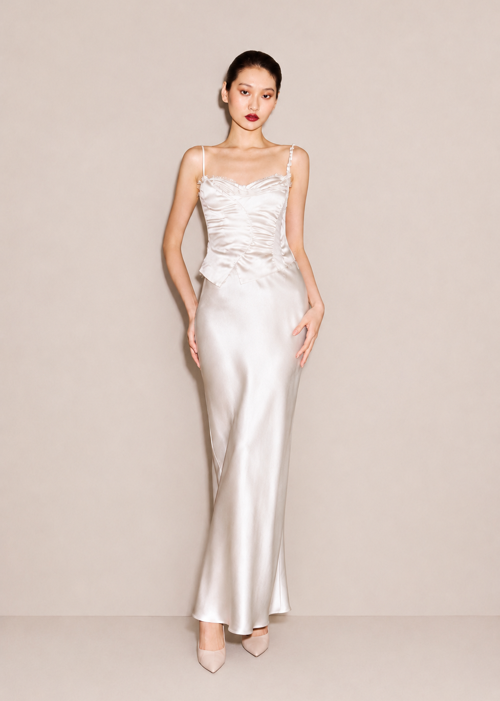 Hand Draped Bustier Dress
