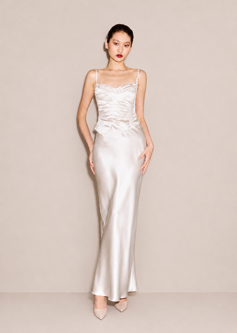 Hand Draped Bustier Dress