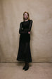 Lace Stitch Knit Dress in Black