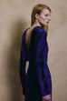 Cowl Back Midi Dress in Indigo