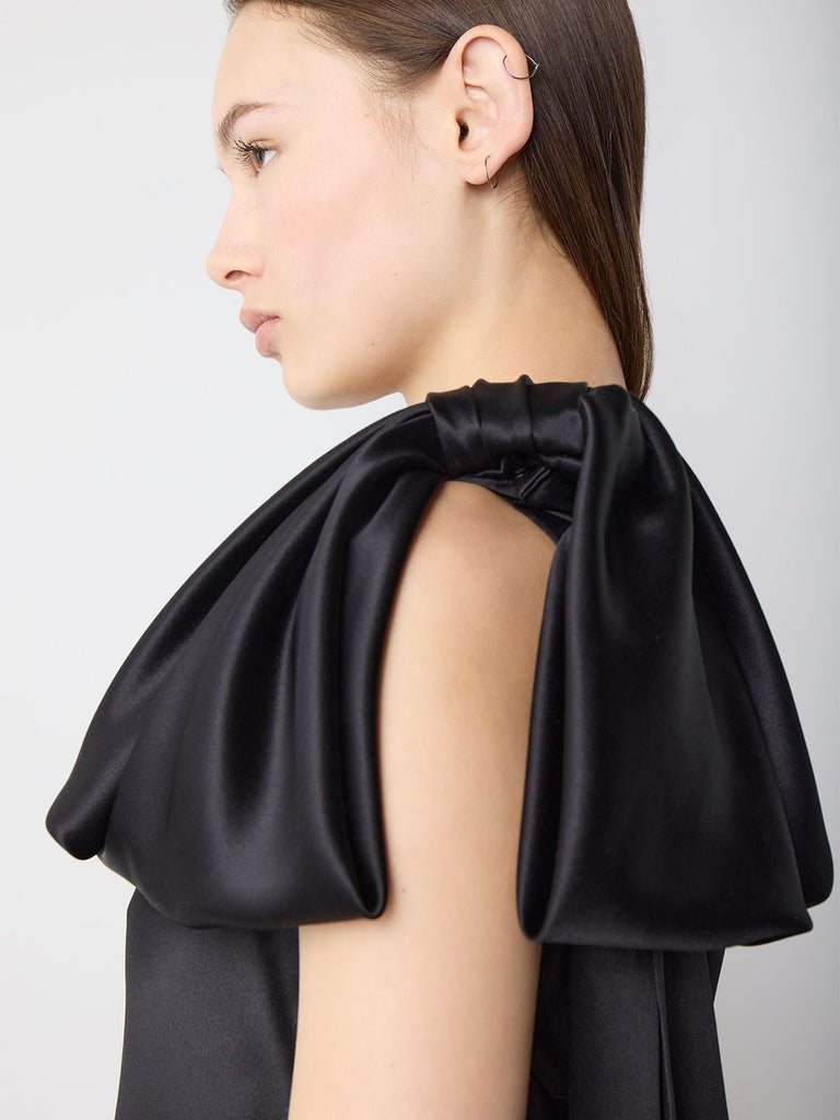 one-shoulder bow train dress Something you