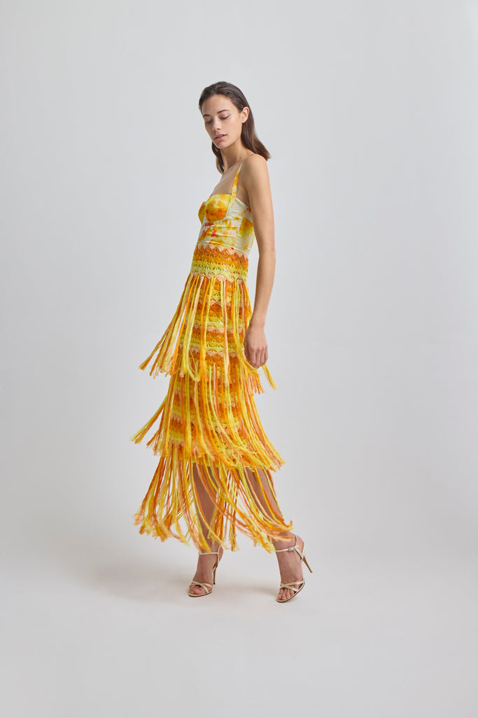 Bustier Crochet Fringe Dress Alejandra Alonso Rojas Bustier Crochet Fringe Dress Alejandra Alonso Rojas