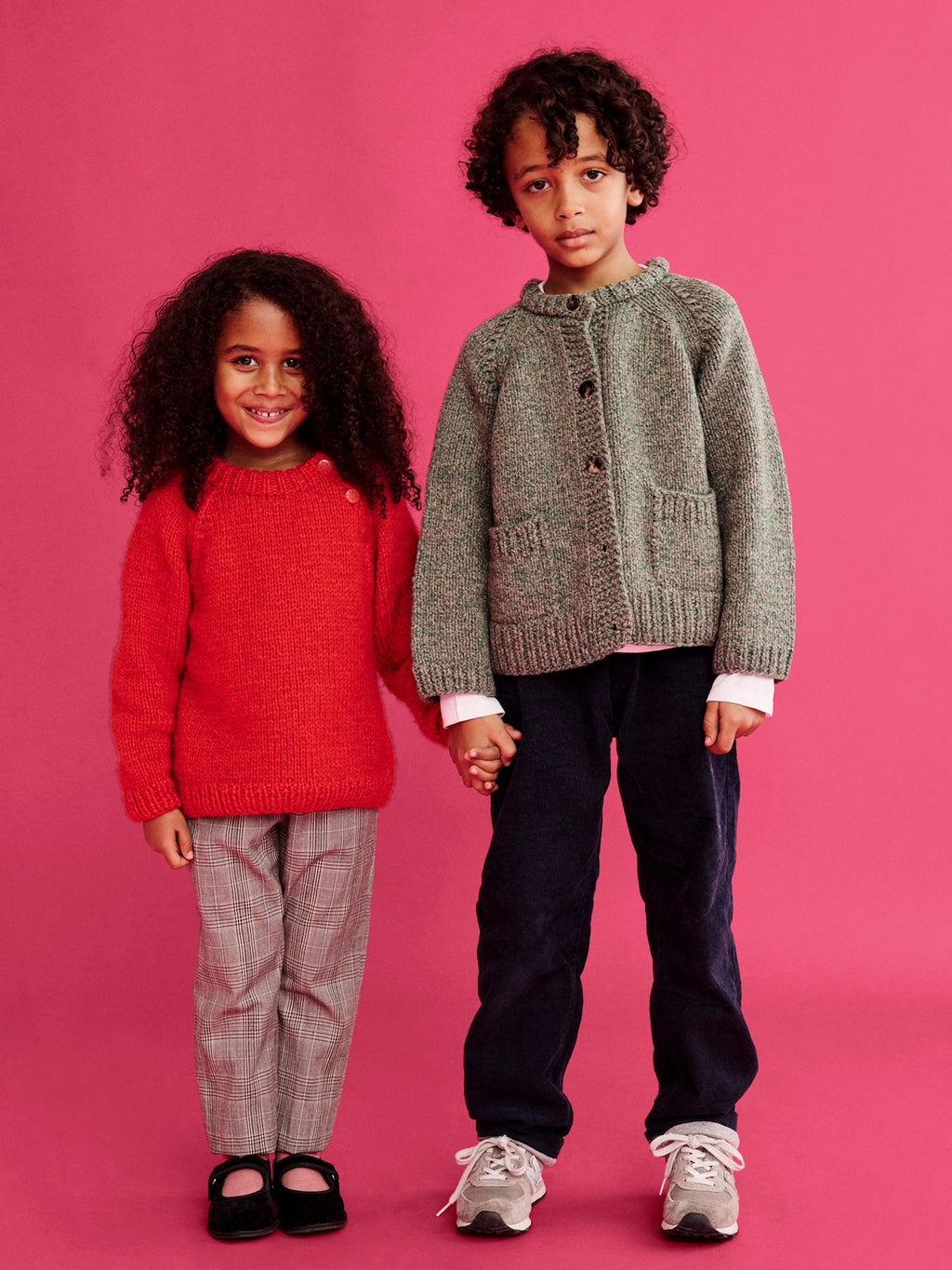 Kid's Raglan Sweater in Red