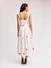 Sweetheart Midi Dress in Red Flower Print