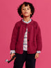 Kid's Cardigan in Magenta Melange