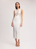 Cut-out Tank Midi Dress in Ivory